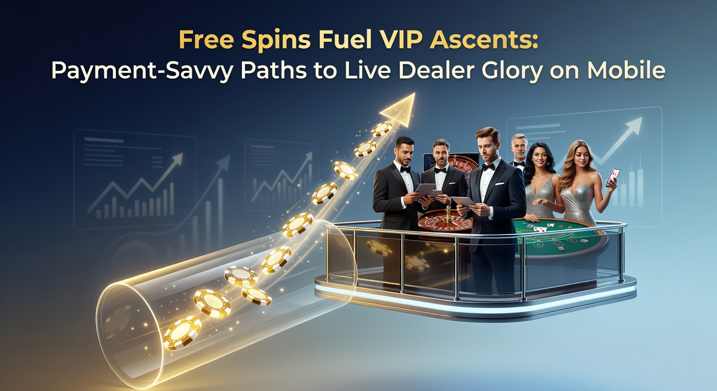 Smartphone mit Live-Dealer-Spiel und Free-Spins-Anzeige im VIP-Bereich