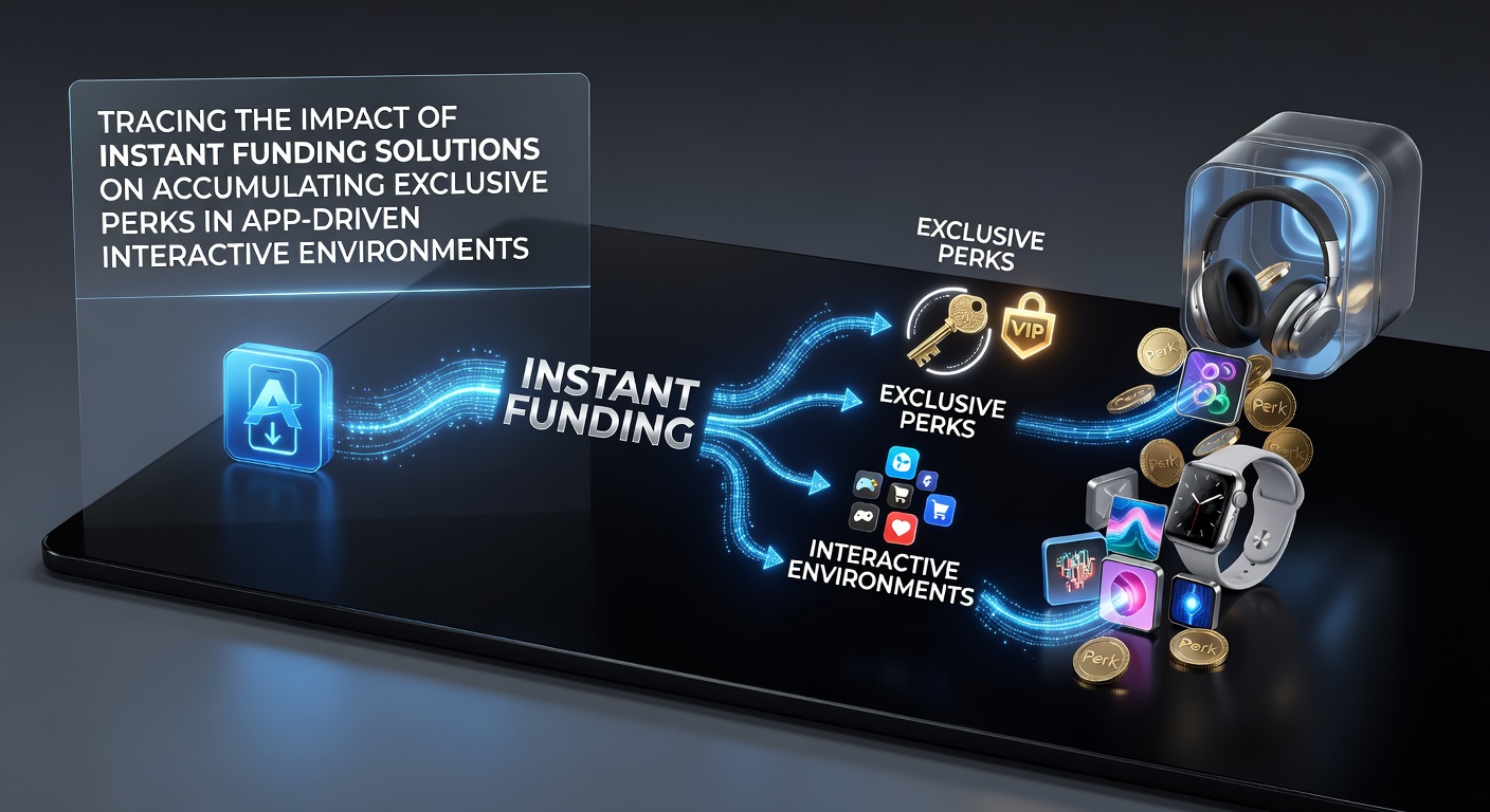 Darstellung von Instant-Funding-Lösungen in mobilen Apps mit Fokus auf schnelle Transaktionen und Perk-Systeme
