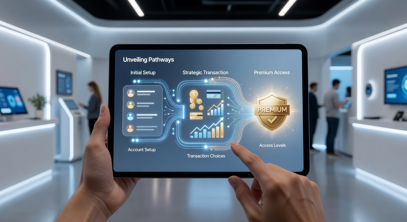 Illustration der Kontoeinrichtung und Transaktionsprozesse in mobilen Gaming-Apps